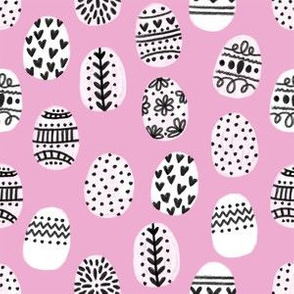 painted easter eggs fabric - easter fabric, eggs fabric, pastel easter egg fabric, pastel fabric,  easter eggs fabric - pink