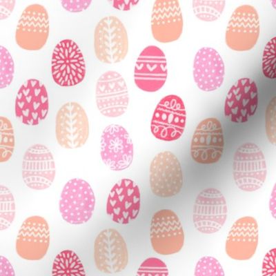 painted easter eggs fabric - easter fabric, eggs fabric, pastel easter egg fabric, pastel fabric,  easter eggs fabric - pinks