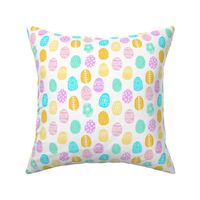 painted easter eggs fabric - easter fabric, eggs fabric, pastel easter egg fabric, pastel fabric,  easter eggs fabric - multi