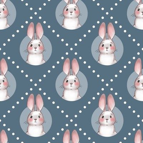 Blue bunny pattern