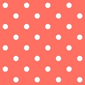 living coral polka dots - pantone color of the year 2019