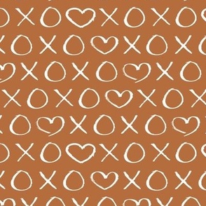 xoxo love hearts hugs and kisses print for lovers wedding and sweet valentine romance gender neutral copper