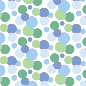 Cool Blue & Green Spot Pattern 
