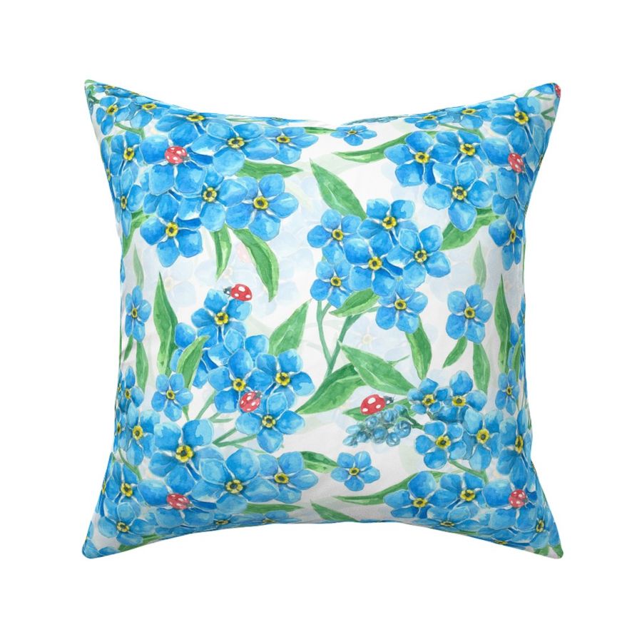 Forget me not seamless floral pattern