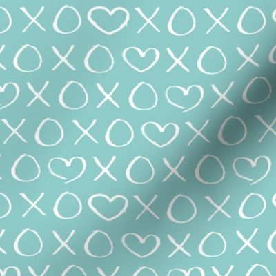 xoxo love hearts hugs and kisses print for lovers wedding and sweet valentine romance cool blue boys