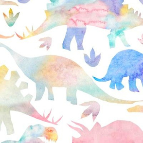 Dinosaurs - muted warm colours - large scale