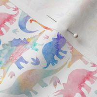 Dinosaurs - warm muted colours - rotated - smaller scale