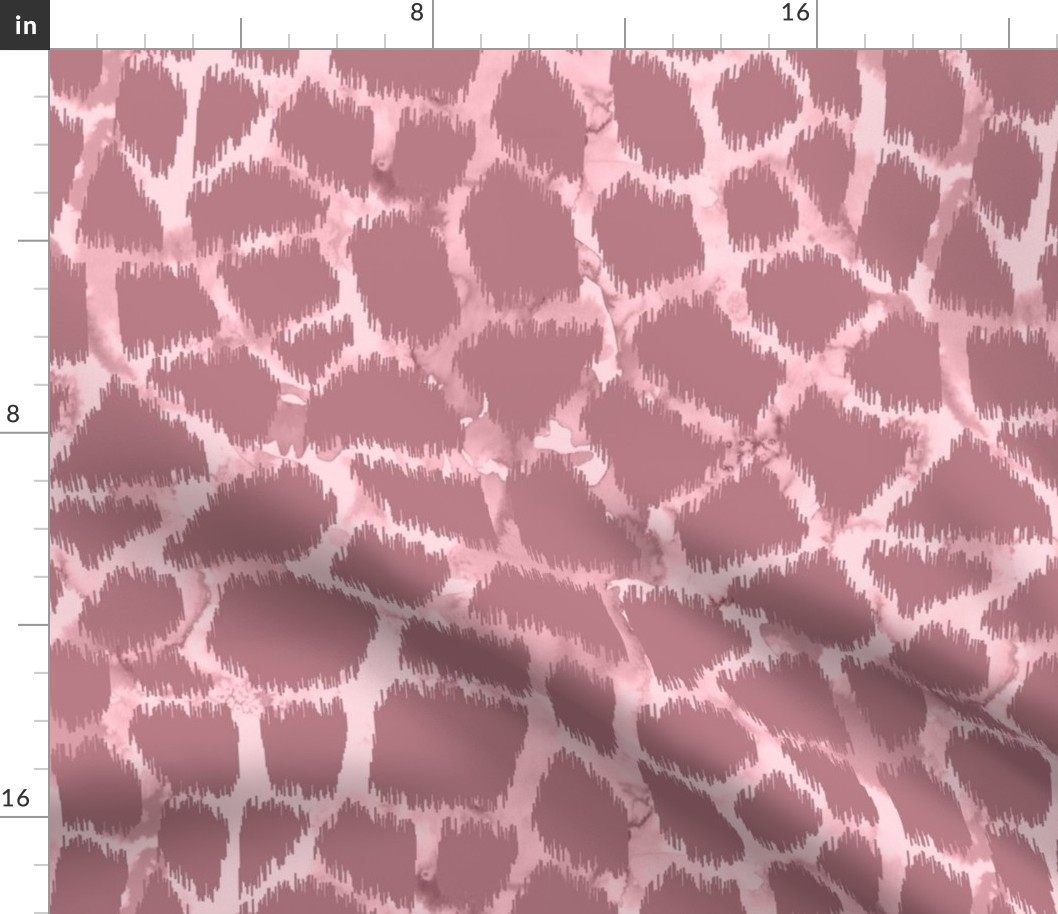 Giraffe skin ikat with watercolor texture