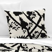  Silhouette Peony Black on Cream