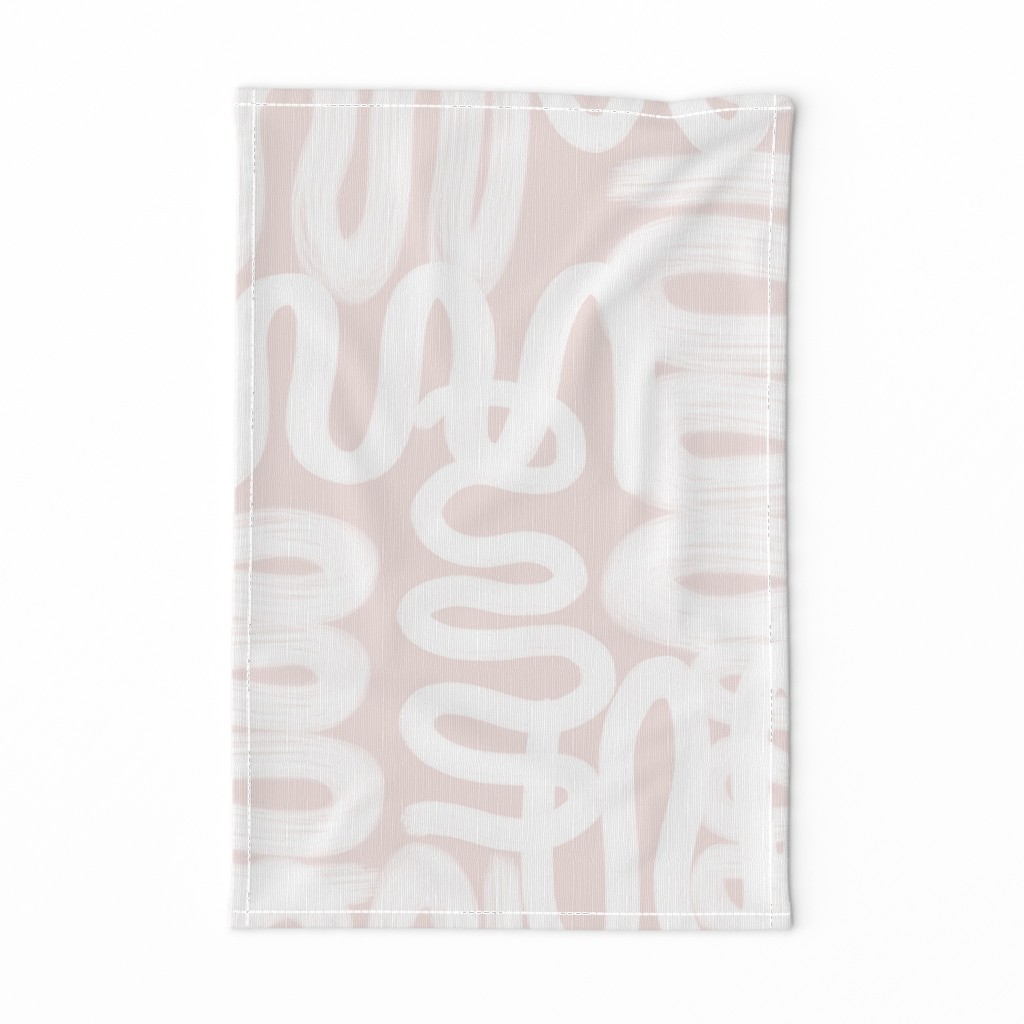 squiggle white on petal pink