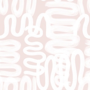 squiggle white on petal pink