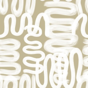 squiggle white on tan