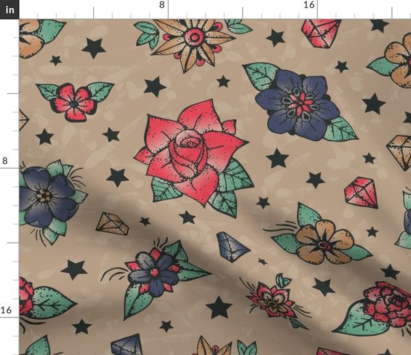 Rockabilly Tattoos Spoonflower