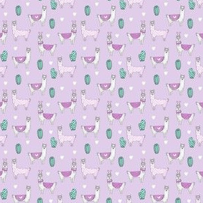 SMALLER valentine llama // alpaca llamas valentines day fabric cute nursery kids love lavender