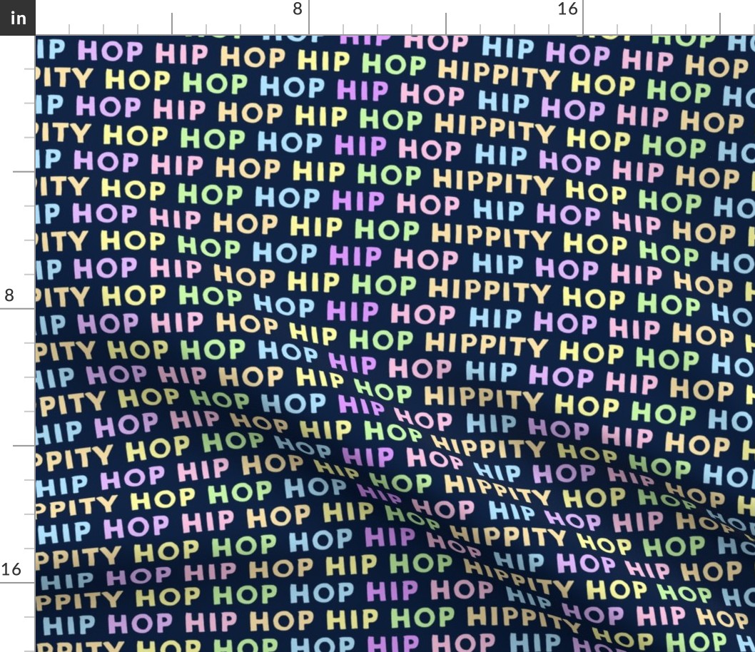 HIP HOP - easter - multi on navy - LAD19