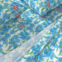 Forget me not seamless floral pattern