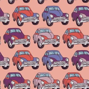 retro cars pattern. 