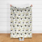 Ivory Gray Floral