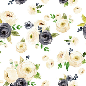 Ivory Gray Floral