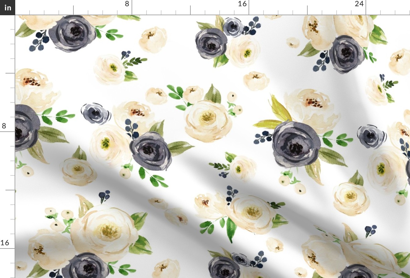 Ivory Gray Floral