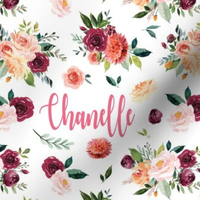 paprika floral personalized - Chanelle