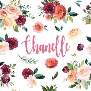 paprika floral personalized - Chanelle