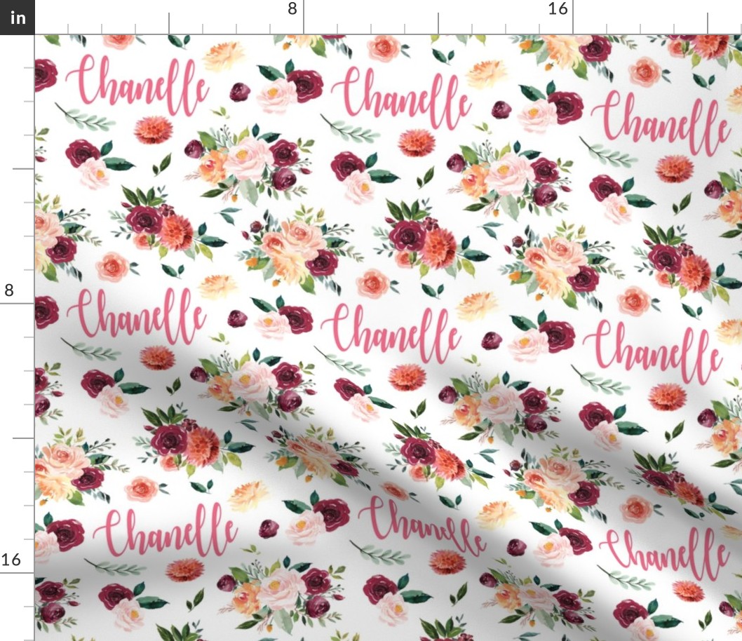 paprika floral personalized - Chanelle