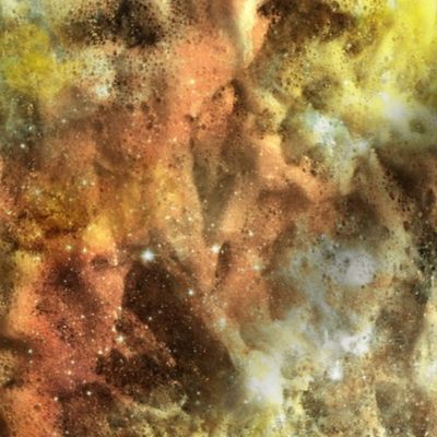 SEA FOAM NEBULA GOLD YELLOW BROWN bubbles