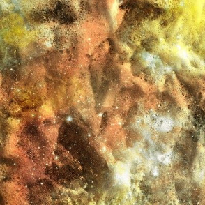 SEA FOAM NEBULA GOLD YELLOW BROWN bubbles