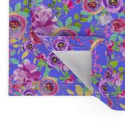 Periwinkle Mint Purple Pink Watercolor Floral