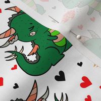 Boy Valentine Dragons on White