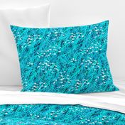 Where Little Fish Swim | Aqua Teal Turquoise Blue White