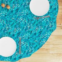 Where Little Fish Swim | Aqua Teal Turquoise Blue White