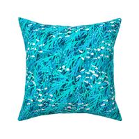 Where Little Fish Swim | Aqua Teal Turquoise Blue White