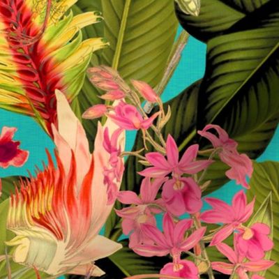 Palm In Palm ~ Floral Fantastico ~ Calypso  Linen Luxe  ~ Medium