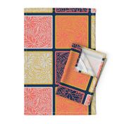 Coral Doodle Squares