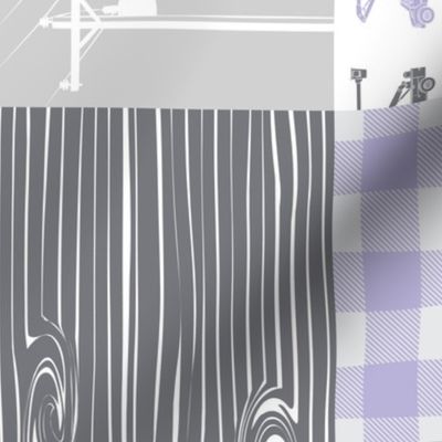 lineman patchwork purple & grey - plaid (90) C19BS