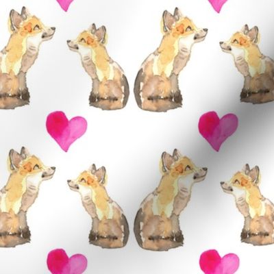 19-01Y Watercolor Fox Love Valentine _ Miss Chiff Designs 