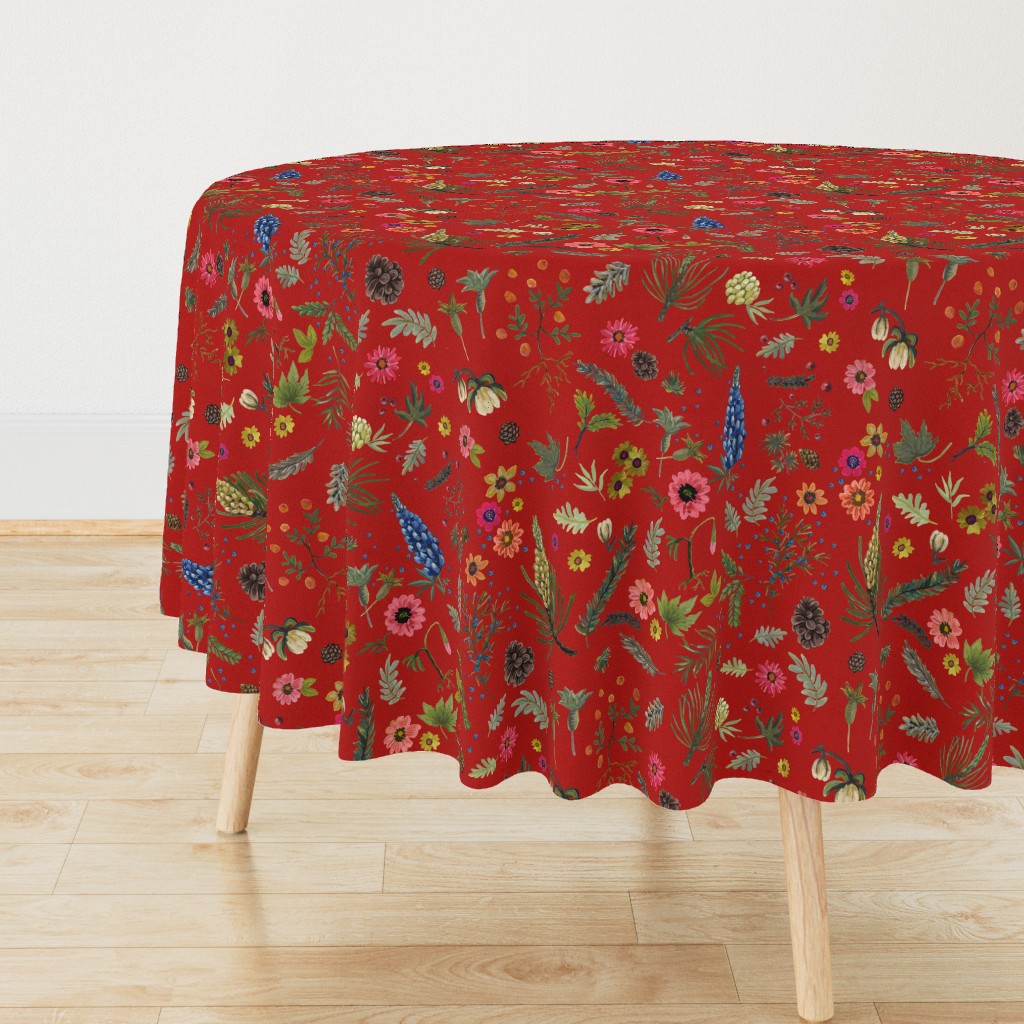 boho botanica - laquer red