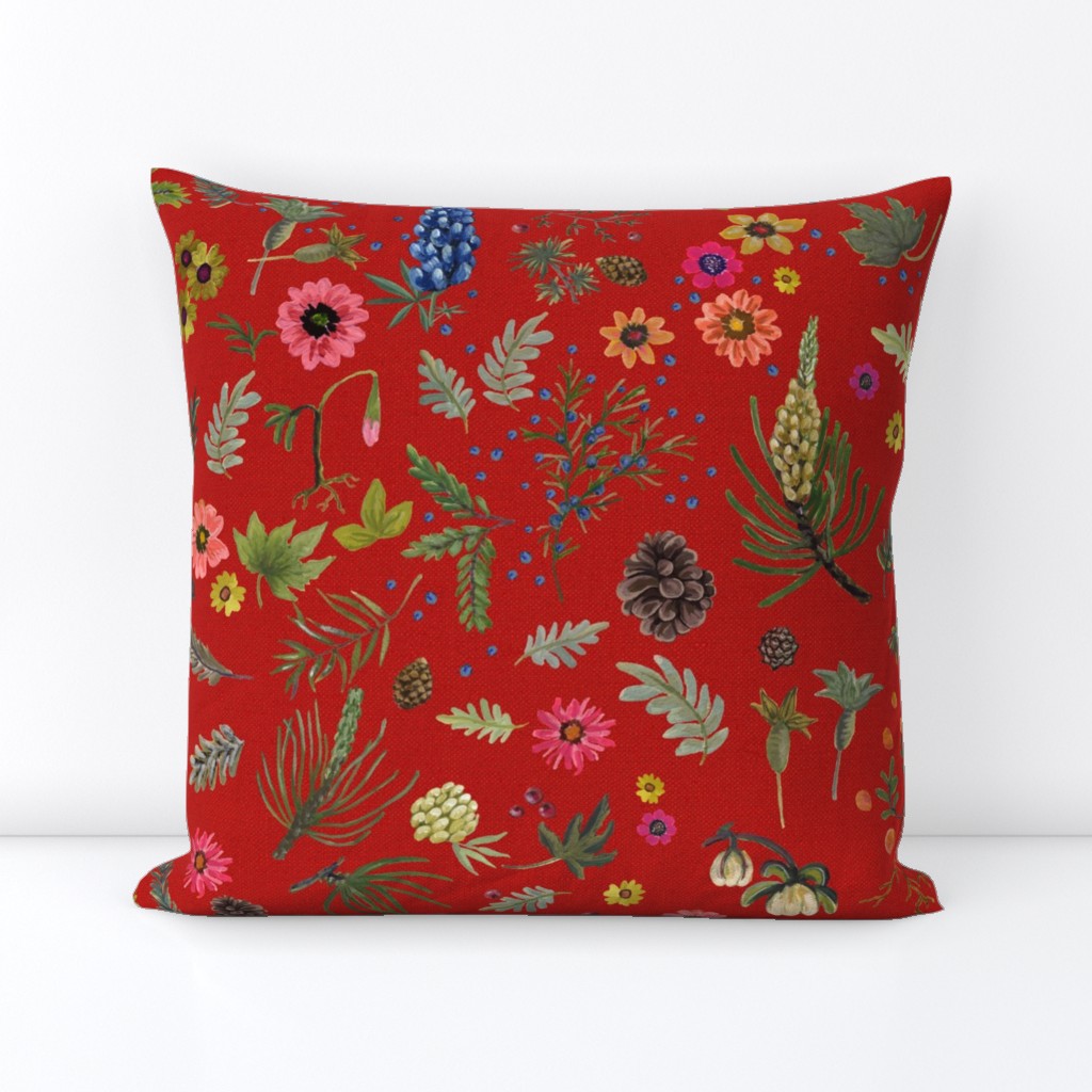 boho botanica - laquer red