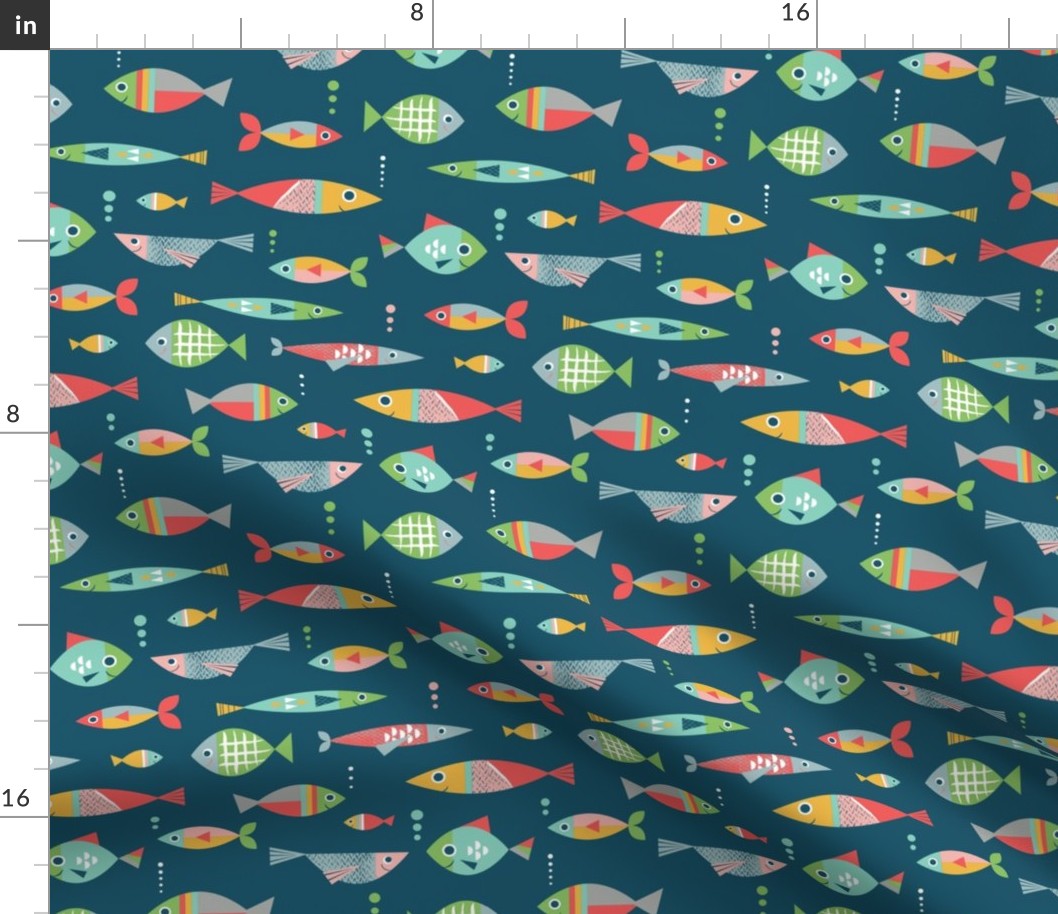 geo fish Fabric