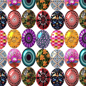 Easter eggs in a row 12x12