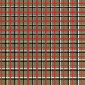 small tartan brown-red-black-white