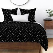 Tiny Flower Star Polka Dot // Black & White 