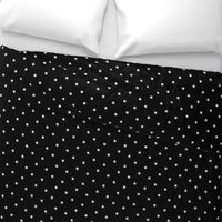 Tiny Flower Star Polka Dot // Black & White 