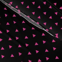 Tiny Triangle Polka Dot // Hot Pink & Black 