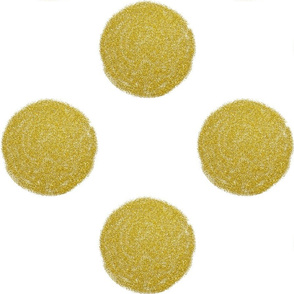 6 Inch Gold Glitter Polka Dots on White