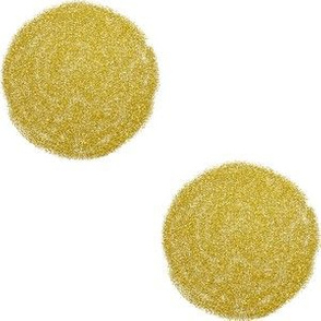 3 Inch Gold Glitter Polka Dots on White