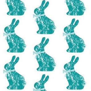 bunny teal grunge