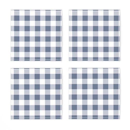 Steel Blue Gingham Plaid (1inch)